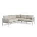 Joss & Main Lancaster Patio Sectional w/ Cushions Metal/Sunbrella® Fabric Included in White | 26 H x 29 W x 29 D in | Wayfair