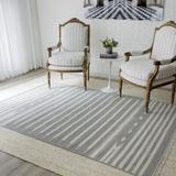 Gray/White 90 x 0.1 in Area Rug - Erin Gates by Momeni Thompson Geometric Handmade Flatweave Wool Rug Wool | 90 W x 0.1 D in | Wayfair