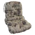 One Allium Way® Swivel Rocker Indoor Seat/Back Cushion Polyester/Cotton Blend in Brown/Gray | 6 H x 24 W x 21 D in | Outdoor Furniture | Wayfair