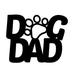 Winston Porter Castleridge Dog Dad w/ Dog Paw Graphic Laser Cut Solid Steel Wall Sign Metal in Gray | 20 H x 20 W x 0.06 D in | Wayfair