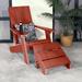 AllModern Byrnes Adirondack Chair w/ Ottoman Plastic/Resin in Red | 37.75 H x 29 W x 56.5 D in | Wayfair 27AA6043801E4B8CB8A83B6313BEFEF4