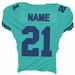 Ebern Designs Football Jersey Personalized Name & Number Wall Decal Vinyl in Green/Blue | 30 H x 30 W in | Wayfair 67BD4F076AD04989BA6D252496684F5D