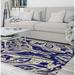 Blue/Navy 72 x 48 x 0.08 in Area Rug - Bungalow Rose Power Loom Navy/Blue Rug Polyester | 72 H x 48 W x 0.08 D in | Wayfair