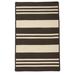 White 36 W in Area Rug - Hokku Designs Chilworth Striped Braided Dark Brown/Beige Indoor/Outdoor Area Rug Polypropylene | Wayfair