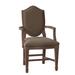 Fairfield Chair Veneta King Louis Back Arm Chair Wood/Upholstered in Brown | 38 H x 21.5 W x 23.5 D in | Wayfair 8710-04_ 8789 06_ Tobacco