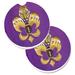 Latitude Run® Tiger Football Fleur De Lis Car Coaster Ceramic | 2.5 H x 0.25 D in | Wayfair 348BD45473F84A1EBD8C6B66A6D8F0D2