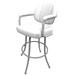 Latitude Run® Crestino Swivel Counter, Bar & Extra Tall Stool Upholstered/Metal in White | 44 H x 20 W x 21 D in | Wayfair