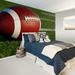 Ebern Designs Thorgund Football Peel & Stick Wallpaper Panel Fabric in Green | 96 W in | Wayfair 2FF7E5FEAB9846E8B846DE168050077F