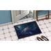 Highland Dunes Kenworthy Prince of Darkness Swordfish 27 in. x 18 in. Non-Slip Outdoor Door Mat Synthetics in Blue | Wayfair