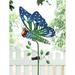 Rosalind Wheeler Bfly Solar Garden Stake Metal | 41 H x 10.5 W x 2 D in | Wayfair C4E223FD8DAC480D9B5AD4A97A7133A2