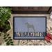 Charlton Home® Kocher Toy Fox Terrier Welcome 36 in. x 24 in. Non-Slip Outdoor Door Mat Synthetics in White | 24" x 36" | Wayfair