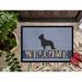 Charlton Home® Kocher Toy Fox Terrier Welcome 36 in. x 24 in. Non-Slip Outdoor Door Mat Synthetics in White | 24" x 36" | Wayfair