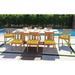 Foundry Select Crelake Rectangular 8 - Person Teak Expansion Table Outdoor Dining Set w/ Sunbrella Cushions /Teak in Brown/White | Wayfair