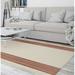 Red/White 96 x 0.08 in Area Rug - Longshore Tides Prater Rust/Off White Area Rug Polyester | 96 W x 0.08 D in | Wayfair