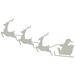 The Holiday Aisle® Santa Claus Reindeer Holiday Wall Decal Vinyl in Gray | 12 H x 22 W in | Wayfair DAAF6156779941DC8ED951B723D4C86F
