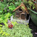 Gracie Oaks Brandusa Miniature Wood Picket Fence Fairy Garden Wood in Brown | 2 H x 0.12 W x 14.25 D in | Wayfair 29981B93DB8443CA80E168CD0F7D8F2A