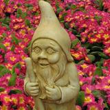 Nichols Bros. Stoneworks Garden Gnome Statue Concrete in Gray | 15.75 H x 7 W x 6.5 D in | Wayfair GNGGN-AG