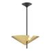 Hudson Valley Lighting Equilibrium 2 - Light Single Cone Pendant Metal in Yellow | 8.5 H x 15.75 W x 15.75 D in | Wayfair 9711-AGB/BK