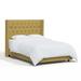 Canora Grey Casstown Upholstered Standard Bed Polyester in Yellow/Black | 56 H x 83 W x 85 D in | Wayfair 2E134174254546C6BAF82AC393D0DC5F