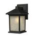 Red Barrel Studio® Wabansia 1 - Bulb Outdoor Wall Lantern Aluminum/Glass/Metal in Black | 14 H x 8 W x 9.125 D in | Wayfair