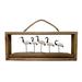 Bay Isle Home™ Defiance Flamingos in Frame Figurine Wood in Brown/White | 9 H x 20 W x 2 D in | Wayfair 3048EE54A67742BE955E00F233EE1791