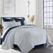 Latitude Run® Acampo Coverlet Set Polyester/Polyfill/Cotton Percale in Blue/Navy | Full Coverlet + 2 Shams + 2 Throw Pillows | Wayfair