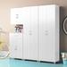WFX Utility™ Aleg 4-Piece Garage Storage Cabinet System Manufactured Wood in White | 74 H x 70 W x 15 D in | Wayfair