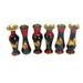 World Menagerie 6 Piece Raymore Red/Gold/Black Metal Table Vase Set Metal in Black/Red/Yellow | 5 H x 5 W x 5 D in | Wayfair