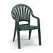 Grosfillex Expert Grosfillex Pacific Fanback Armchair Plastic/Resin in Green | 36 H x 23.5 W x 22.5 D in | Outdoor Furniture | Wayfair US092078