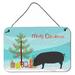 The Holiday Aisle® Gloucester Old Spot Pig Christmas Hanging Prints Decorative Accent Metal | 8 H x 12 W x 0.03 D in | Wayfair