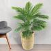 Mistana™ Gallucci 42" Palm Plant in Basket Polyester/Wicker/Rattan in Brown/White | 42 H x 18 W x 18 D in | Wayfair