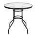 Ebern Designs Walshville Dining Table Glass/Metal/Mosaic | 27.56 H x 31.5 W x 31.5 D in | Outdoor Dining | Wayfair 5DCDACBCFD0F4488805B1402FC0C2090