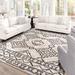 Gray/White 108 x 0.55 in Area Rug - My Texas House South By Silver Silver Indoor Outdoor Area Rug Polypropylene | 108 W x 0.55 D in | Wayfair