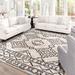 Gray/White 63 x 0.55 in Area Rug - My Texas House South By Silver Silver Indoor Outdoor Area Rug Polypropylene | 63 W x 0.55 D in | Wayfair 441512