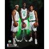 Kevin Garnett Paul Pierce and Ray Allen Boston Celtics Unsigned White Jersey Photograph