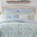 Laura Ashley Nora Reversible Comforter Set Polyester/Polyfill/Cotton in Blue/White/Yellow | King Comforter + 4 Shams + 2 Throw Pillows | Wayfair