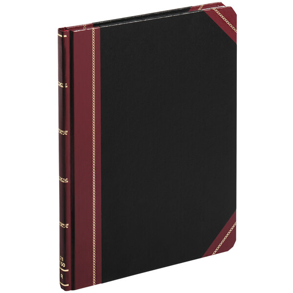 "Boorum & Pease 21150R Columnar 10 3/8"" x 8 1/8"" Black 150 Page Record / Account Book"