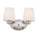 Maxim Shelter 9 1/2" High Satin Nickel 2-Light Wall Sconce