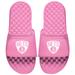 "Women's ISlide Pink Brooklyn Nets Primary Logo Slide Sandals"