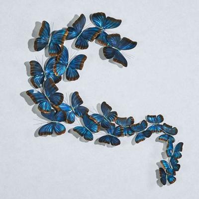 Butterflies in Flight Wall Sculpture Blue , Blue