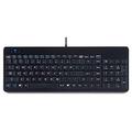 Perixx PERIBOARD-220H US, Wired Compact USB Keyboard with 2 Hubs - Build-in Numeric Keypad - Black - US English Layout