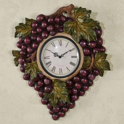 Grape Harvest Wall Clock Sangria , Sangria
