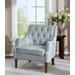 Madison Park Qwen Button Tufted Accent Chair in Dusty Blue - Olliix MP100-0891