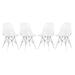 Dover Molded Side Chair w/ Acrylic Base (Set of 4) - LeisureMod EPC19CL4