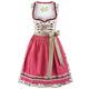 Stockerpoint Damen Dirndl Isadora Kleid für besondere Anlässe, Creme-Fuchsia, 44