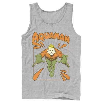 Get The Men S Dc Comics Aquaman Simple Text Logo Portrait Tank Top Size Xl Med Grey From Kohl S Now Accuweather Shop