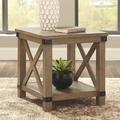 Gracie Oaks Eternity End Table w/ Storage Wood in Brown/Gray/Green | 25 H x 26 W x 24 D in | Wayfair 5EE90DA70B054DD890BCC96305C235AF