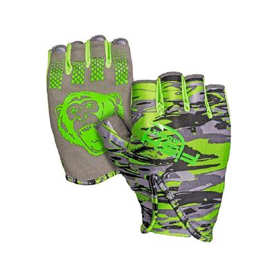 Fish Monkey Men's Stubby Guide Gloves, Voodoo Swamp Green SKU - 380896