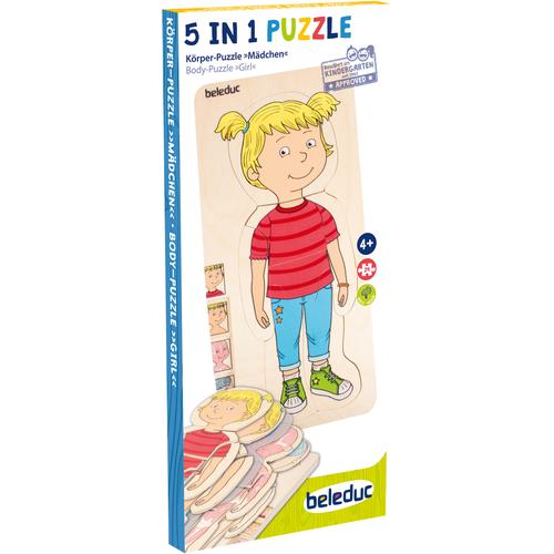 beleduc Konturenpuzzle Körper Lagen Puzzle - Mädchen, (29 tlg.) bunt Kinder Ab 3-5 Jahren Altersempfehlung