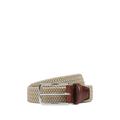 BOSS Mens Clorio Sz30 Italian-made woven belt with leather trims